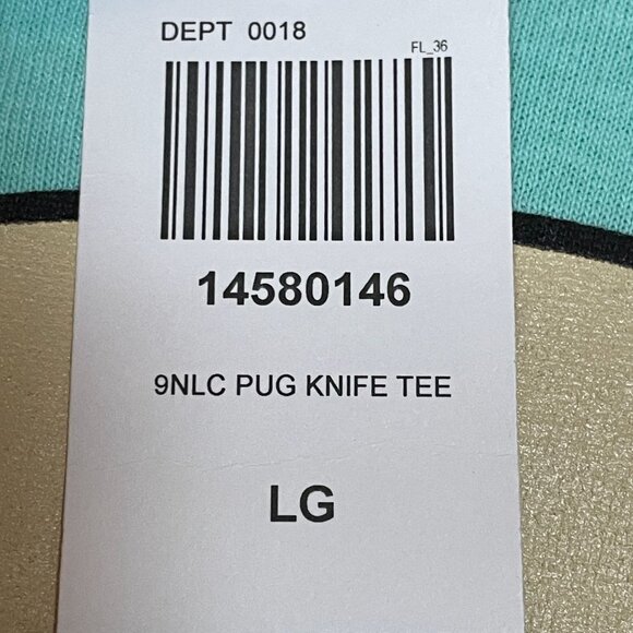 Black Matter, Pug, Knife, Graphic, Cartoon T-shirt, size Large - Picture 5 of 6